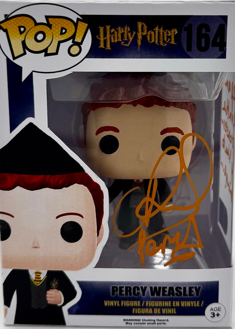 Chris Rankin Signed Funko Pop #164 Percy Weasley (Harry Potter) *RARE* - SWAU